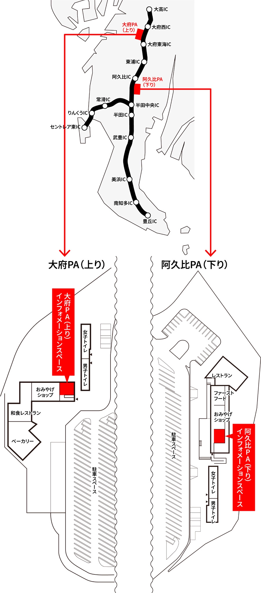 パーキングエリアフロアマップ