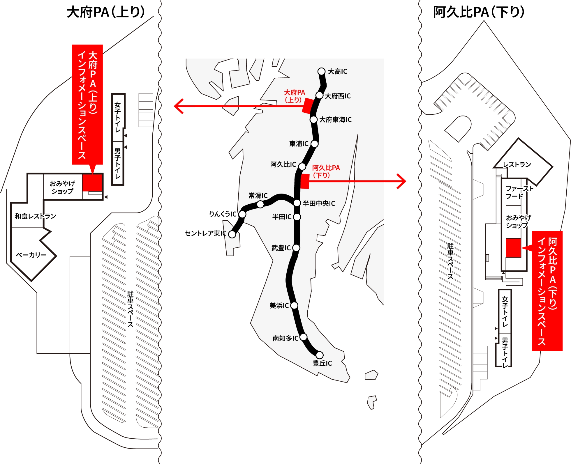 パーキングエリアフロアマップ
